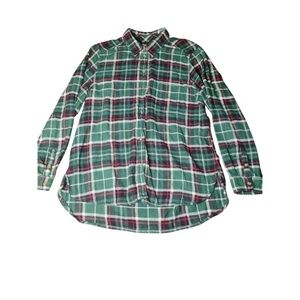 American Eagle Outfitters Green and Red Plaid Shirt